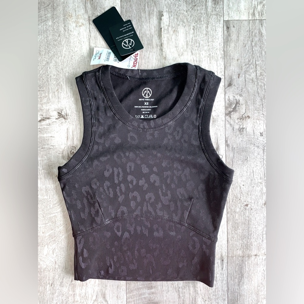 Women's Black Leopard Print workout set